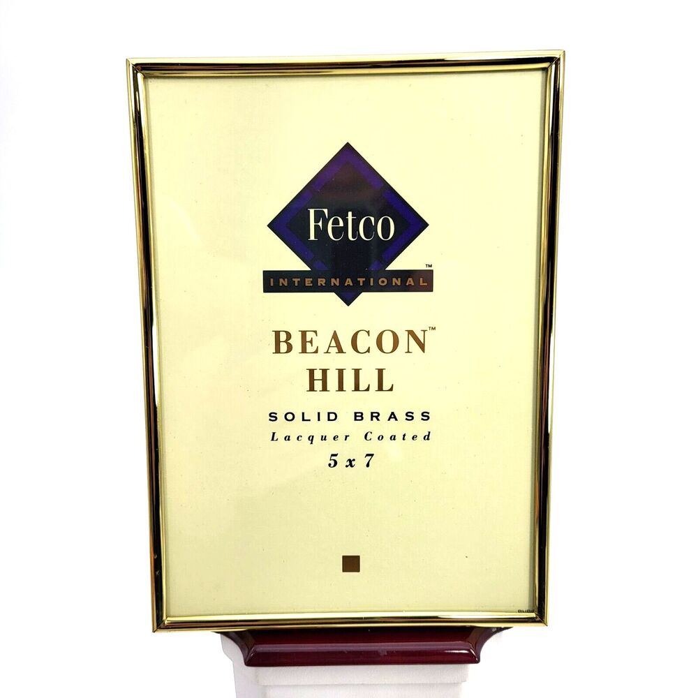 FETCO 5 X 7 Picture Frame Beacon Hill Solid Brass Lacquer Coated